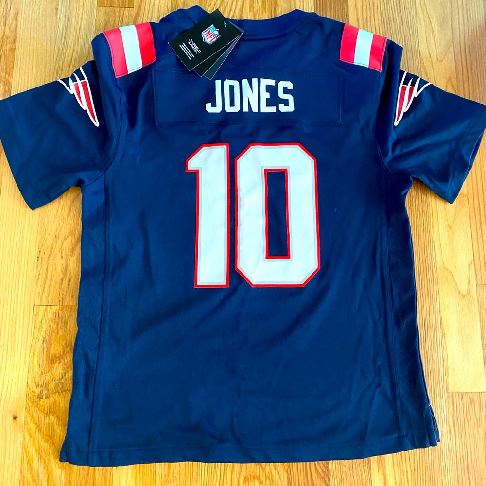 NWT Mac Jones Jersey size Youth Large.  Never worn.